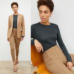 MM.LaFleur  • The Curie Pant slim skinny leg PowerStretch tan Saddle ankle Photo 2