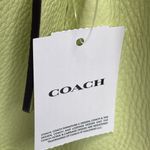 Coach Lane Leather Whipstitch Shoulder Bag Pale Lime Silver Trim Photo 8
