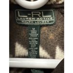 Ralph Lauren Lauren Active Jacket Fleece Aztec Design Brown Ivory Panel Zip Sz M Size M Photo 2