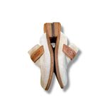 Kork-Ease  Leather Mable Mules Women’s Size 7 Tan‎ White Slip On Casual Photo 5