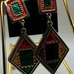 A Rare Vintage Pair Of The Wild Pair Wild Things 90’s Dangle Clip earrin… Gold Photo 0