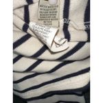 L.L.Bean  SWEATER SHIRT WOMEN SZ LARGE BEIGE BLUE 1/4 ZIP PULLOVER PREPPY Photo 4