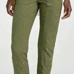 Veronica Beard NWT Arya Straight Carpenter Pants Size 29 Military Green Photo 0
