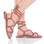 Steve Madden Steven Madden Pink Multicolor Lace Up Tie Gladiator Sensible Sandals Photo 0