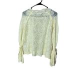 Honey & T Yellow Knit Bell Tie Sleeve Sweater Size Large Photo 8