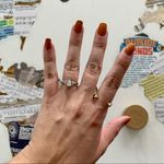 Shiraleah | Ophelia Gold Tone & White Marbled Adjustable Size 7 Ring Photo 7