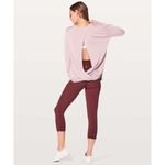 Lululemon Bring It Backbend Sweater Porcelain Pink Cashmere P2P 21” Sz 4 FLAWED Photo 15