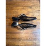 Sonora Hair On Leather Embellished Mules Clog Brown Size 7.5 Photo 3