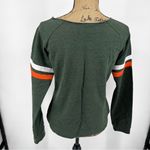 Champion  Miami Hurricanes Slim Fit Vintage Sweatshirt Trimmed Collar Green‎ Y2K Photo 2