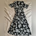 Who What Wear , Black and floral wrap dress Photo 1