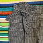Mango  vintage style plaid check cropped pants with bow tie size xs Photo 8