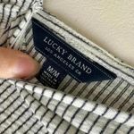 Lucky Brand Striped Flowy Peasant Blouse, Black and White Top, Size Medium Photo 8