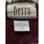 Bella Burgundy/Black Button Down Long Sleeve Shirt Dress Size‎ 1X High/low Tan Size XL Photo 2