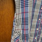 Pringle Long Sleeve Collared Midi Dress Button Up Shirtdress Plaid US 8 Blue Photo 3