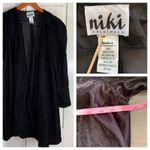 Niki Originals Black Velvet Open Front Long Sleeve Blazer Jacket Women's Medium Photo 10