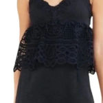 Gianni Bini  Monica Black Lace Peplum Strappy Dress Black Size 0 NWT Photo 0