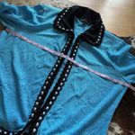 Ming Wang  teal and black woven pattern knit jacket cardigan Size Large Photo 6