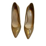 Nine West  Women's Tan Nude Patent Leather Stiletto Pointed Toe Heels Size 7 Photo 3