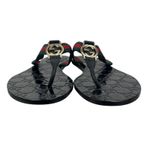 Gucci  Interlocking GG Web Strap Thong Sandal Black Size 36.5 Photo 5