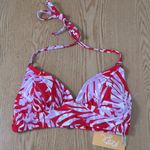 Kona Sol B43 New Womens  Sexy Swimsuit Bikini Top Red White lilac Size Small Photo 0