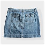 J.Crew  Vintage Light Wash Button Fly Denim Jeans Skirt Sz 10 Petite Photo 2