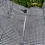 Urban Outfitters S Gingham Slim St Leg Pant Elastic Waist High Rise Black Check Photo 1