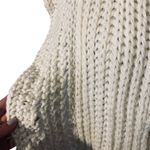 Charter Club White Knit Scalloped Crochet Pom Pom Trim Scarf Women Sz OS Photo 8