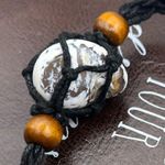 Handmade Handcrafted Tumbled Citrine Oregon Coast Agate Crochet Adjustable Bracelet Photo 4