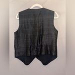 Ashley hill vintage Black Silk Vest size medium women’s retro funky fun unique Photo 3