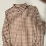 Calvin Klein Plaid Button-up Women's Over-sized Collard Shirt - Size L Photo 4