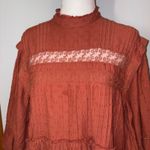 Pilcro  Anthropologie long sleeve mock neck swing mini dress orange boho size unk Photo 1