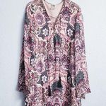 Haute Hippie  Bohemian Paisley Silk Long Sleeve Dress Photo 0