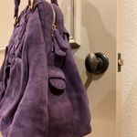 Valentino Garavani Eggplant Purple Suede Large Tote Bag with Gold Hardware Photo 7