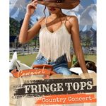 NWT Women’s Western Cowgirl Fringe Crop Top V Photo 1