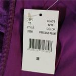 Gabrielle Union Ruffled Rosette Dress Womens Medium Plum Wedding Cocktail Party Purple Photo 7