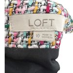 Loft  Tweed Blend Zip Pocket Colorful Pencil Skirt Size 10 Feminine Career Office Photo 1
