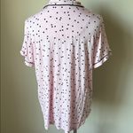 Kate Spade  Pink and Black Polka Dot Pajama Top Photo 3