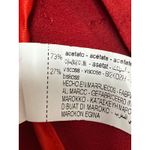 ZARA  Red Silk Satin Long Sleeve Tie Waist Pocket Button Down Shirt Blouse Top L Photo 3