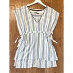 Abercrombie & Fitch white blue striped coverup tunic xs/s Photo 1