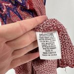 Umgee  Patchwork Boho Keyhole Ruffle Tunic Mini Dress Photo 3