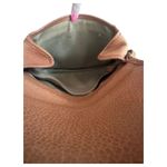 Polo Ralph Lauren Vintage Distressed Brown Leather Saddle Crossbody Purse Photo 3