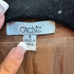 Cache Vintage Y2K Brown Silky Corduroy Women's Blazer Jacket Size 4 Chic Career Photo 8