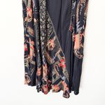 [Vintage] Dorothy Schoelen Black Dark Floral Geometric Print Maxi Skirt Size 12 Photo 3