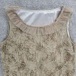 Bloomsbury Shift Dress Womens M Cream Tulle Rosette Floral Cocktail Party Lined Size M Photo 9