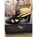 Cole Haan Women's Adella Heeled Sandal Black Suede Size 8.5 Strappy Photo 2