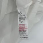 Topshop  White Short Sleeved T-Shirt with Asymmetrical Black Lace Detail Size 6 Photo 5