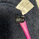 Zaful Back Lace-up Cropped Sweater Women M Long Sleeve V-Neck Blue Adjustable Photo 6