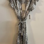 Joie  Anthea Linen Short Sleeve Dress Size Small Animal Print Photo 3