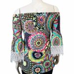Winwin Multicolor Fun Small Medium Off Shoulder Top Photo 3