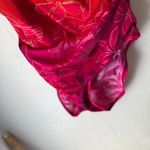 Islander Women’s Size 12 Ombré Pink Red Floral One Piece Open Back Swimming Suit Photo 2